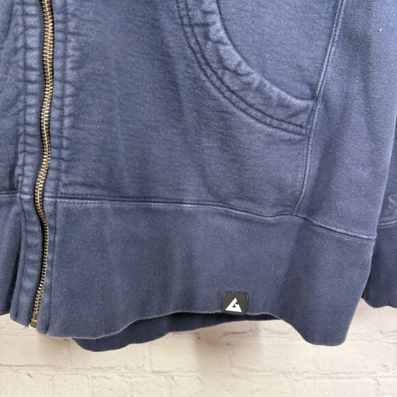 American Giant Hoodie Men Plus XXL Blue Strip Heavyweight Full Zip Sweatshirt - Picture 9 of 16